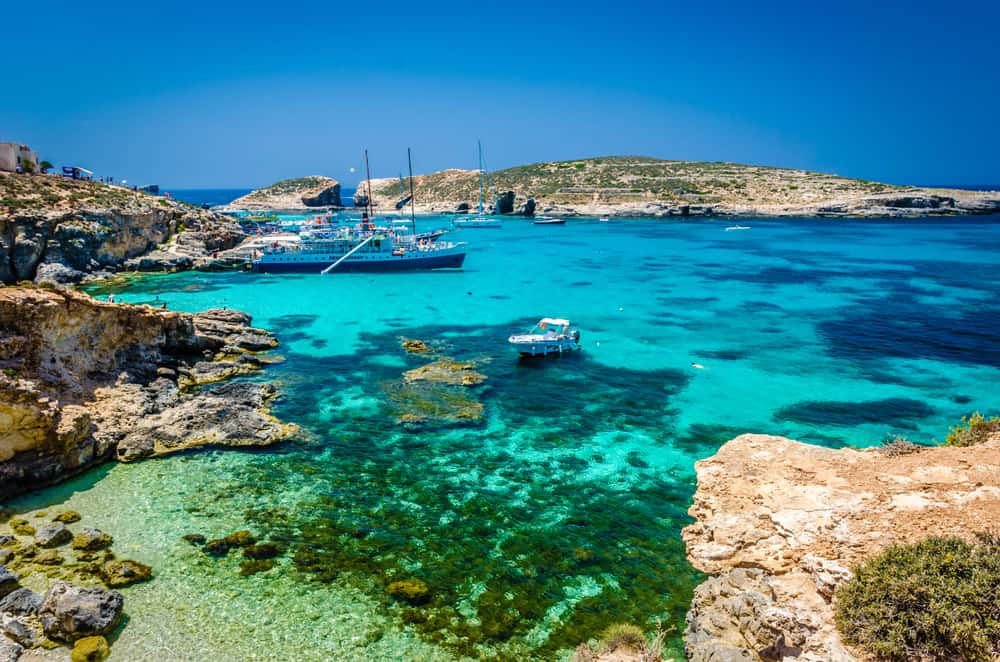 la isla de Comino - Laguna azul